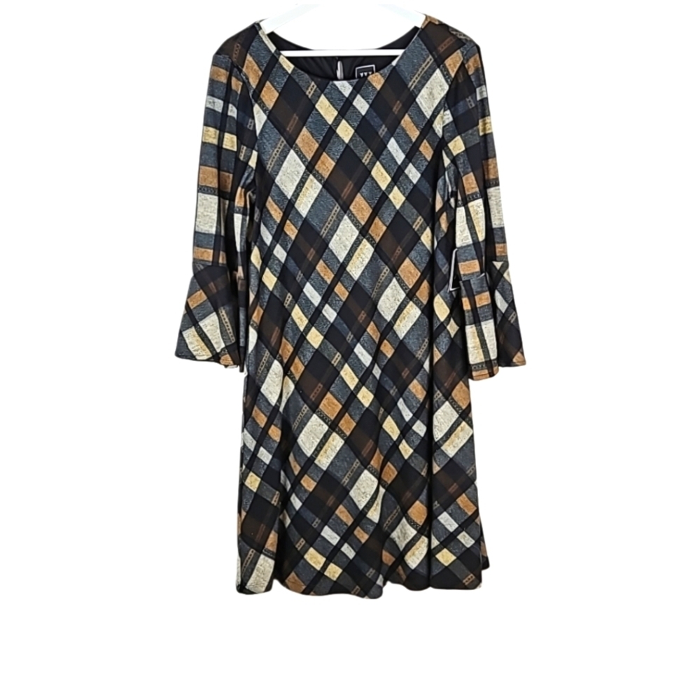 NEW Belle Sleeve Plaid Dress